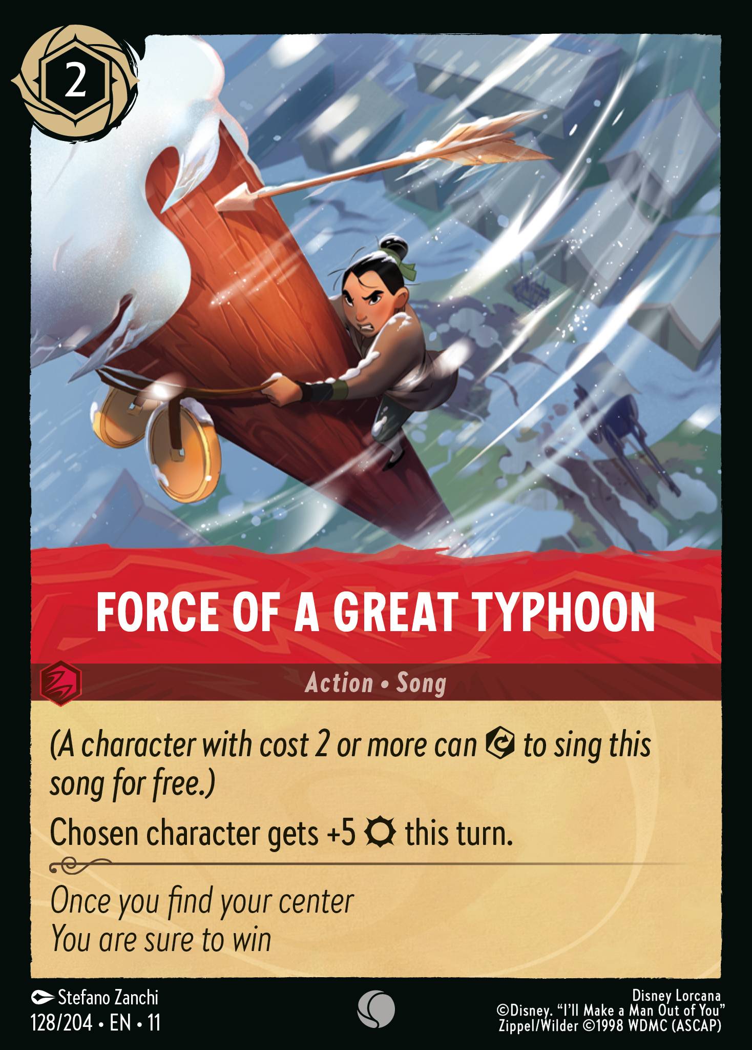 Force of a Great Typhoon — Winterspell (11WSP-128) Disney Lorcana card