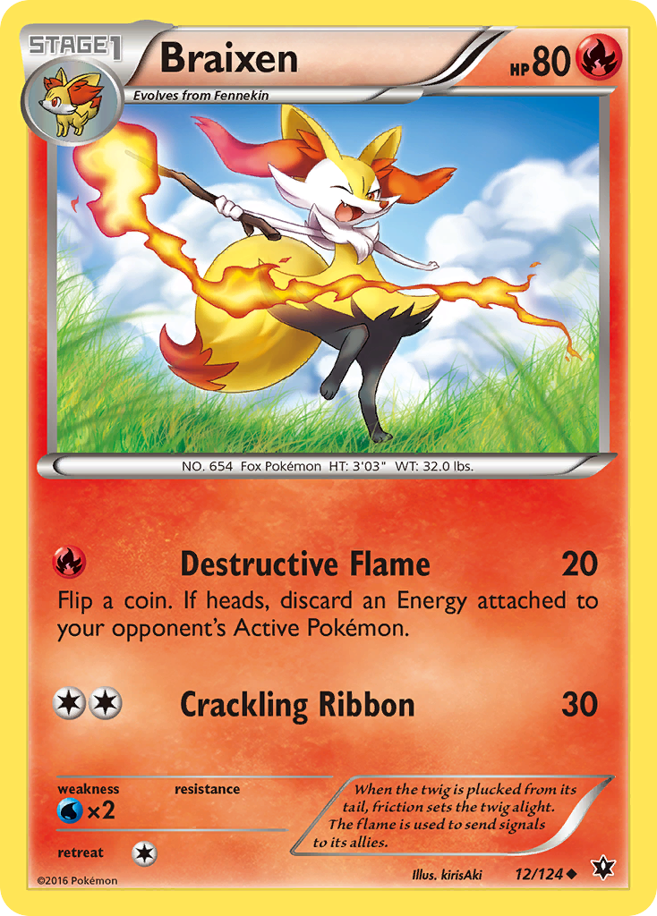 Braixen – Fates Collide 12 – Pokémon TCG single card Hoofdafbeelding
