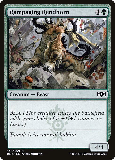 Rampaging Rendhorn – Ravnica Allegiance (RNA-135) Magic: The Gathering card