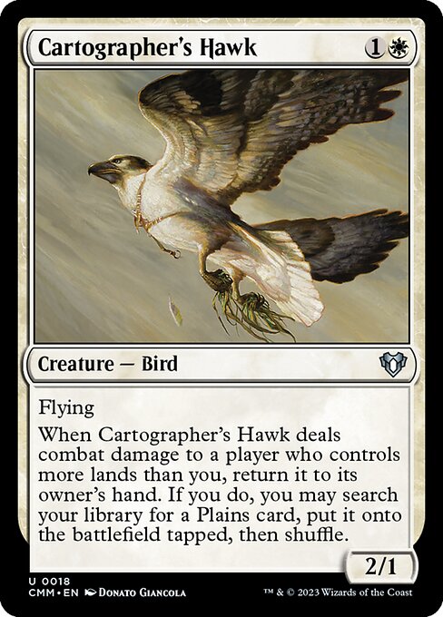 Cartographer's Hawk – Commander Masters (CMM-18) Magic: The Gathering card Main image