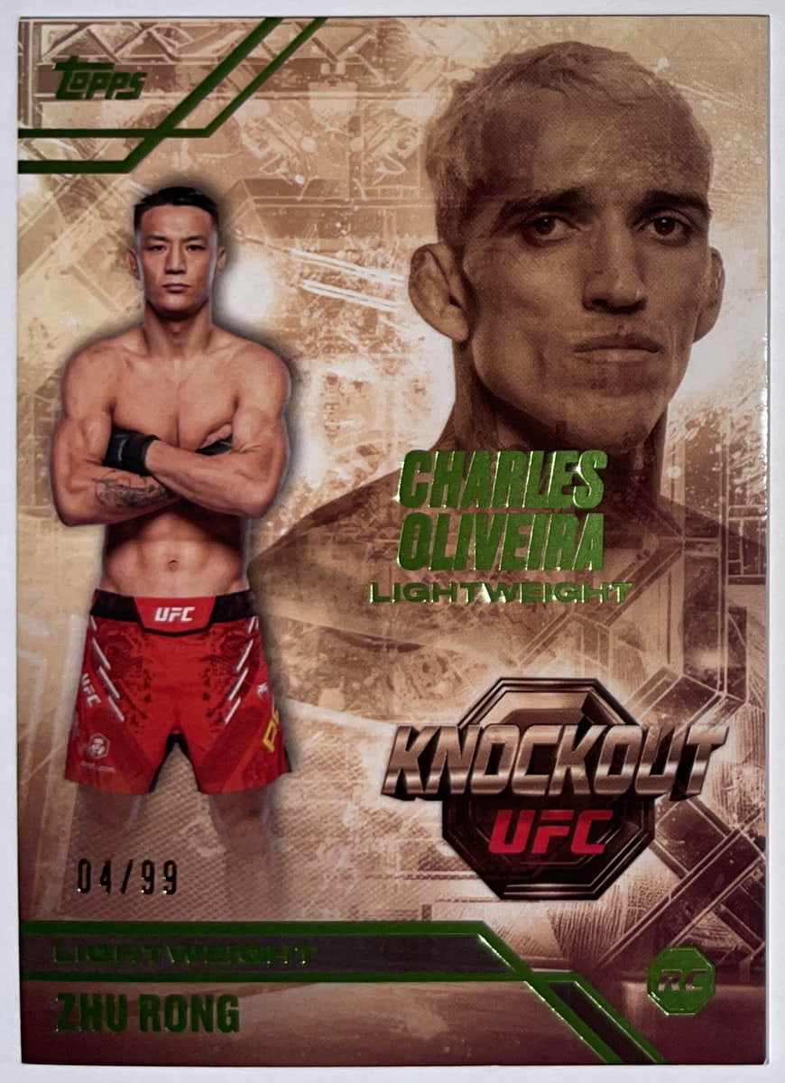 Voorzijde – Zhu Rong / Charles Oliveira [OS-10] – 2026 Topps Knockout UFC | Lichcards