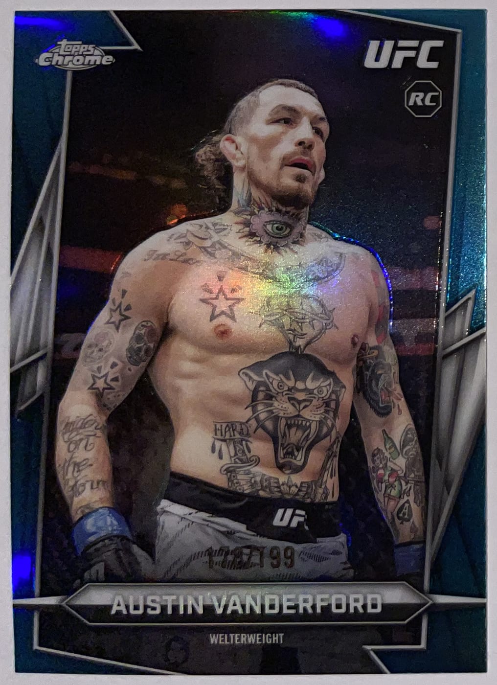 Voorzijde – Austin Vanderford [86] – 2026 Topps Chrome UFC | Lichcards Hoofdafbeelding