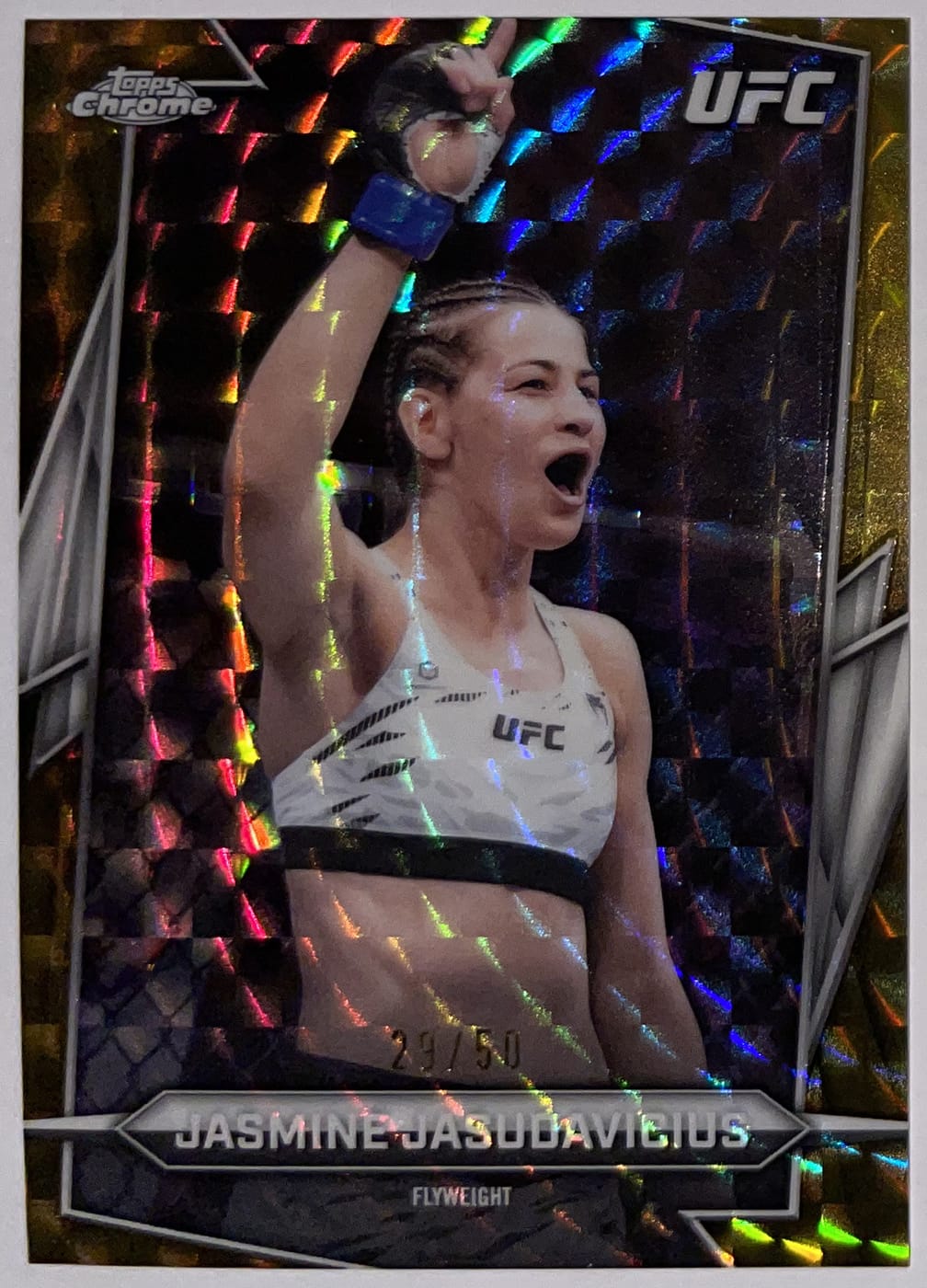 Voorzijde – Jasmine Jasudavicius [79] – 2026 Topps Chrome UFC | Lichcards Hoofdafbeelding