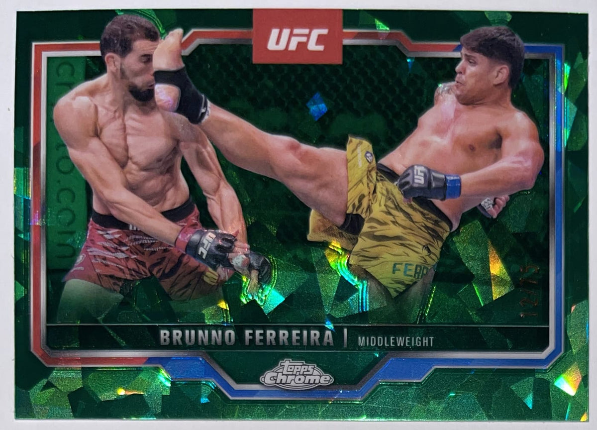 Voorzijde – Brunno Ferreira [192] – 2025 Topps Chrome UFC Sapphire Edition | Lichcards Hoofdafbeelding