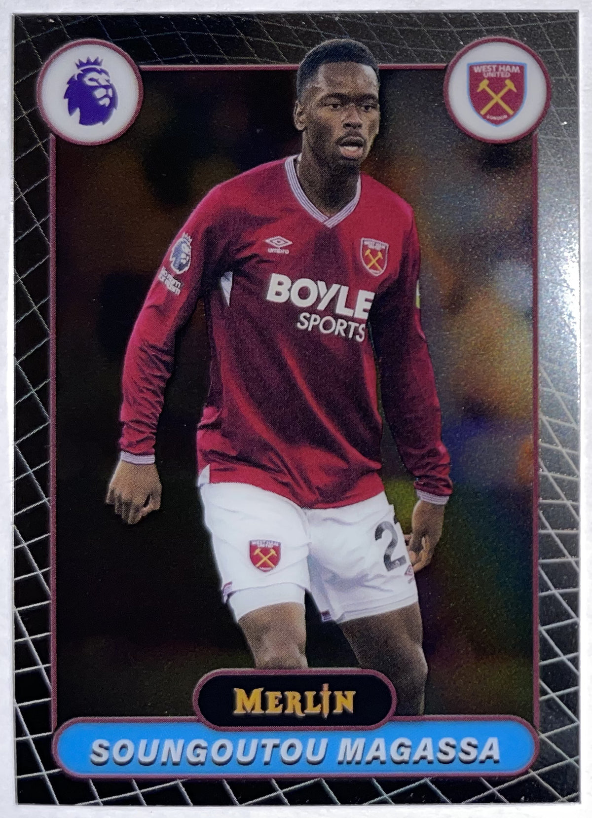 Voorzijde – Soungoutou Magassa [182] – Topps Merlin Premier League 2025/26 – Near Mint Imagen principal del producto