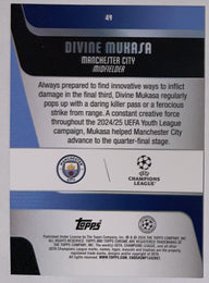 Achterzijde – Divine Mukasa [49] – Topps Chrome UEFA Club Competitions 2025/26 | Lichcards