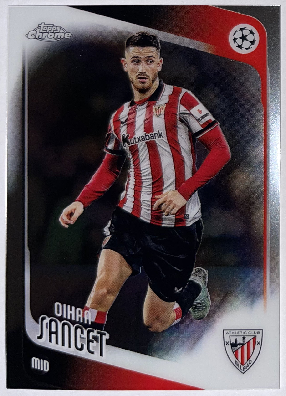 Voorzijde – Oihan Sancet [195] – Topps Chrome UEFA Club Competitions 2025/26 – Near Mint Imagen principal del producto