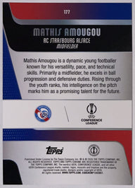 Achterzijde – Mathis Amougou [177] – Topps Chrome UEFA Club Competitions 2025/26 | Lichcards