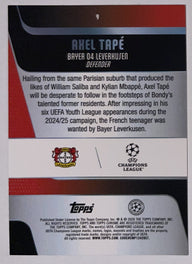 Achterzijde – Axel Tape [9] – Topps Chrome UEFA Club Competitions 2025/26 | Lichcards