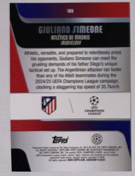 Achterzijde – Giuliano Simeone [100] – Topps Chrome UEFA Club Competitions 2025/26 | Lichcards