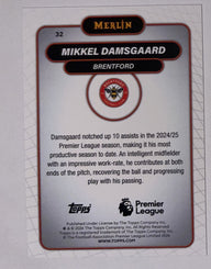 Achterzijde – Mikkel Damsgaard [32] – Topps Merlin Premier League 2025/26 | Lichcards