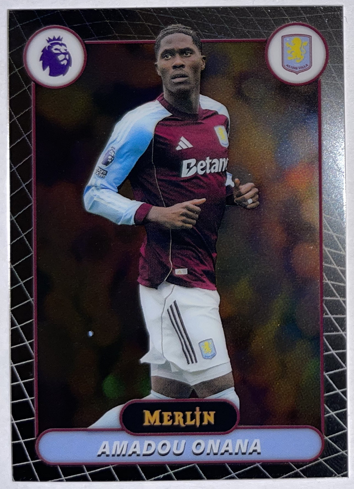 Voorzijde – Amadou Onana [24] – Topps Merlin Premier League 2025/26 – Near Mint Imagen principal del producto
