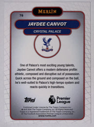 Achterzijde – Jaydee Canvot [78] – Topps Merlin Premier League 2025/26 | Lichcards