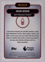 Achterzijde – Igor Jesus [151] – Topps Merlin Premier League 2025/26 | Lichcards