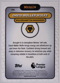 Achterzijde – David Møller Wolfe [198] – Topps Merlin Premier League 2025/26 | Lichcards
