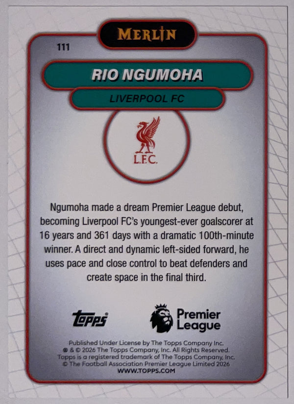 Achterzijde – Rio Ngumoha [111] – Topps Merlin Premier League 2025/26 – Near Mint