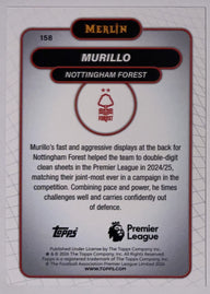 Achterzijde – Murillo [158] – Topps Merlin Premier League 2025/26 | Lichcards