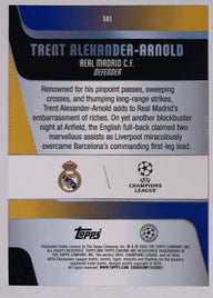 Achterzijde – Trent Alexander-Arnold [141] – Topps Chrome UEFA Club Competitions 2025/26 | Lichcards