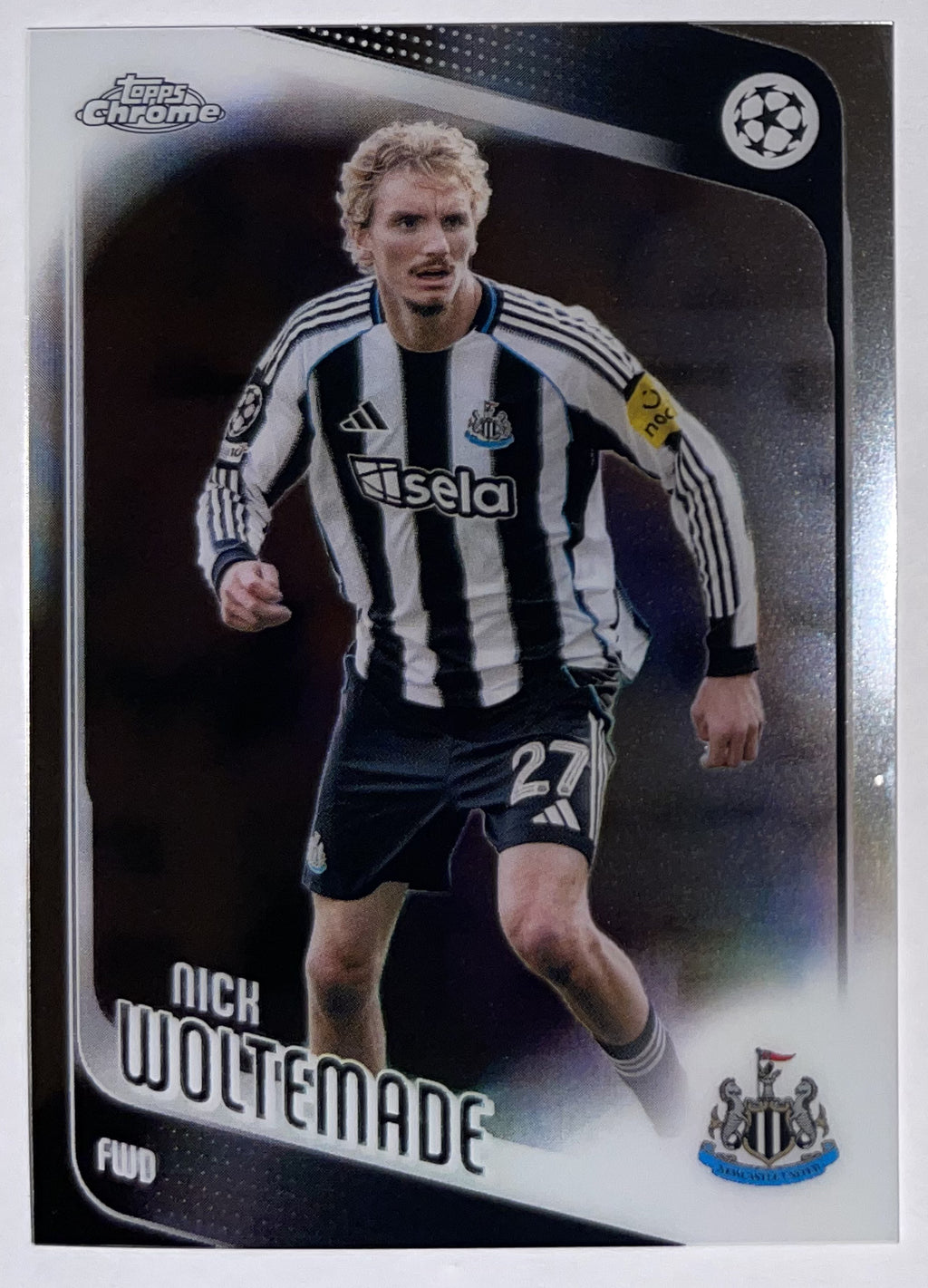 Voorzijde – Nick Woltemade [68] – Topps Chrome UEFA Club Competitions 2025/26 – Near Mint