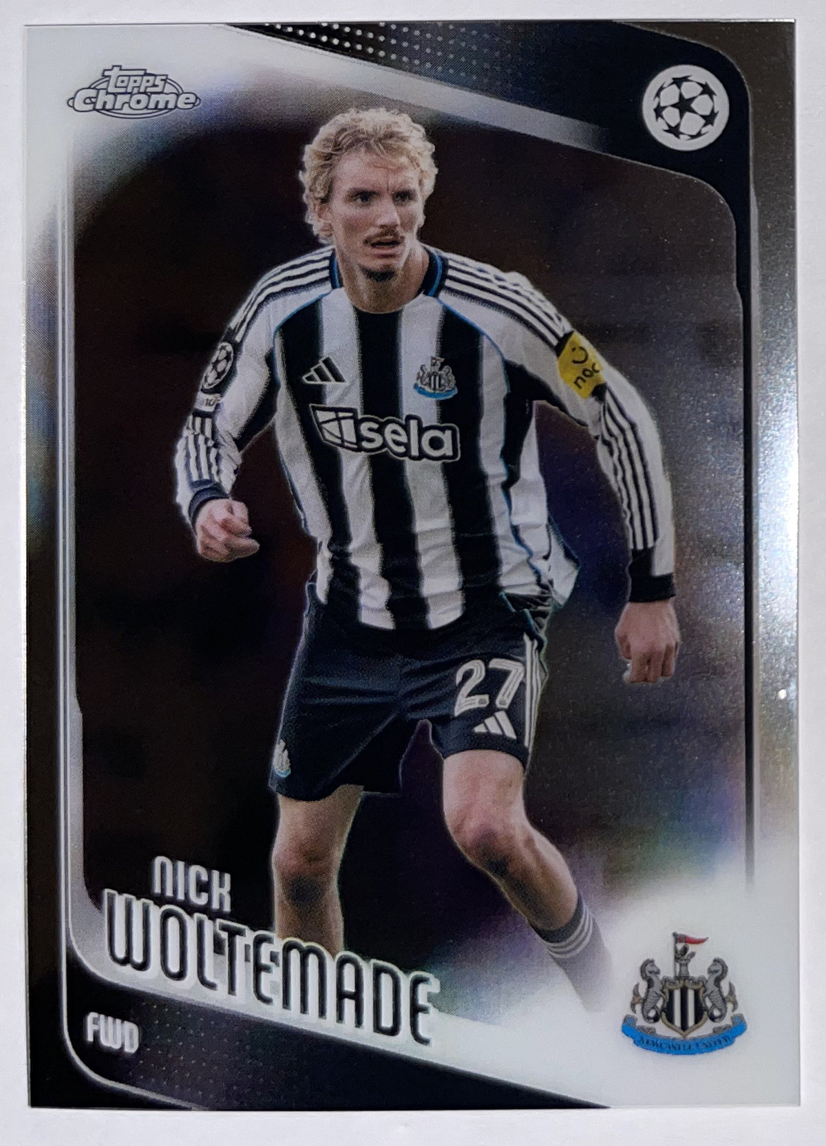Voorzijde – Nick Woltemade [68] – Topps Chrome UEFA Club Competitions 2025/26 – Near Mint