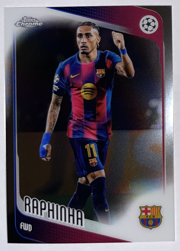 Voorzijde – Raphinha [97] – Topps Chrome UEFA Club Competitions 2025/26 – Near Mint