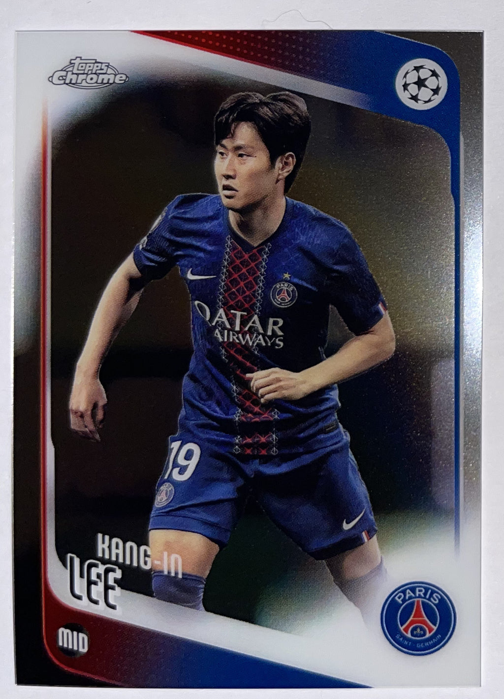 Voorzijde – Kang-in Lee [185] – Topps Chrome UEFA Club Competitions 2025/26 – Near Mint