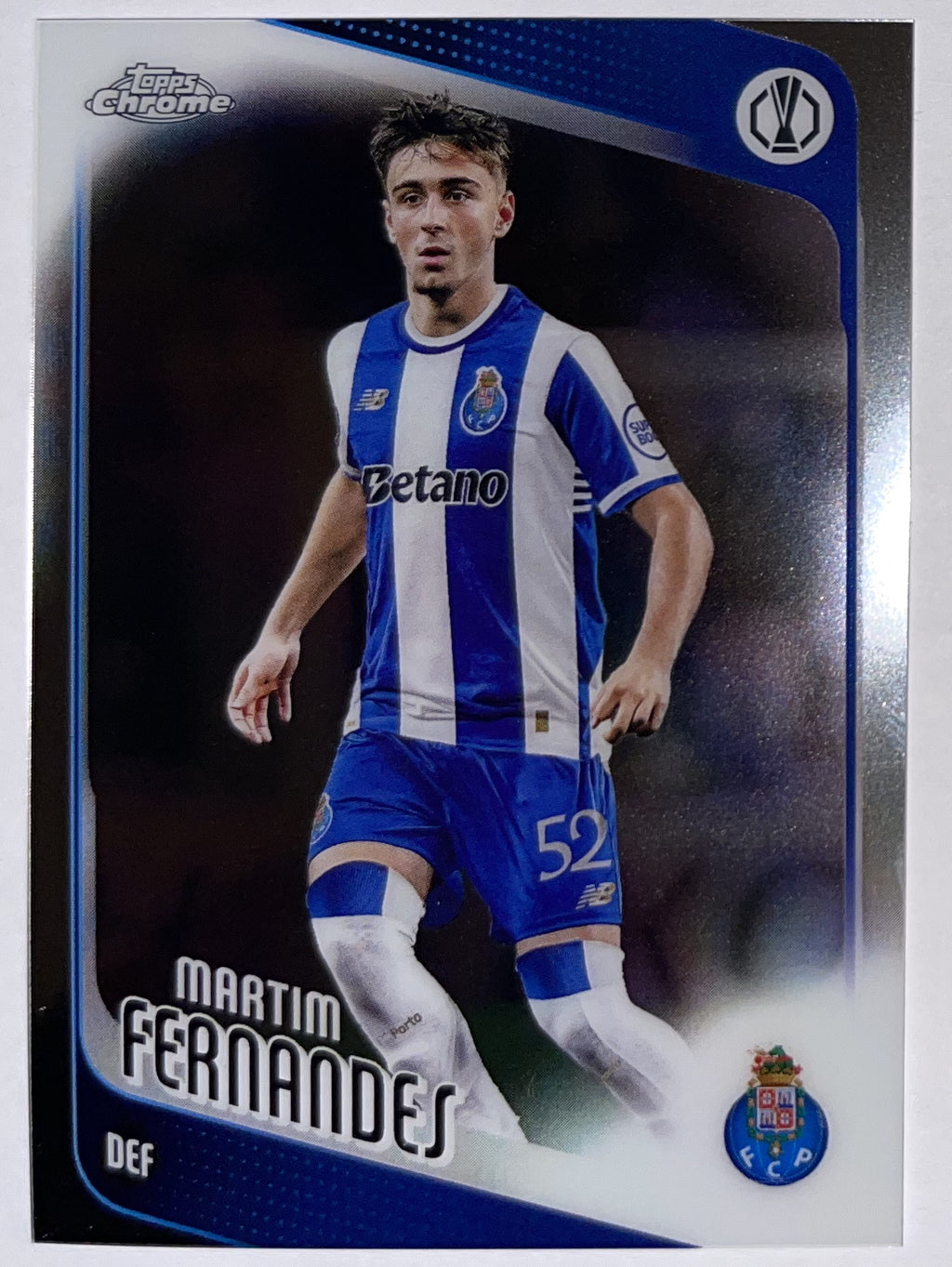 Voorzijde – Martim Fernandes [62] – Topps Chrome UEFA Club Competitions 2025/26 – Near Mint