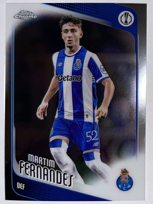 Voorzijde – Martim Fernandes [62] – Topps Chrome UEFA Club Competitions 2025/26 – Near Mint