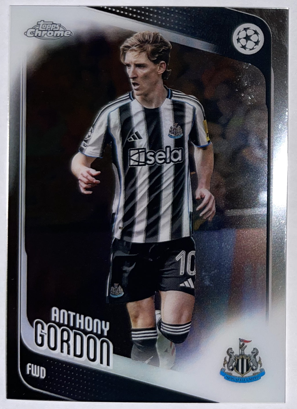 Voorzijde – Anthony Gordon [159] – Topps Chrome UEFA Club Competitions 2025/26 – Near Mint