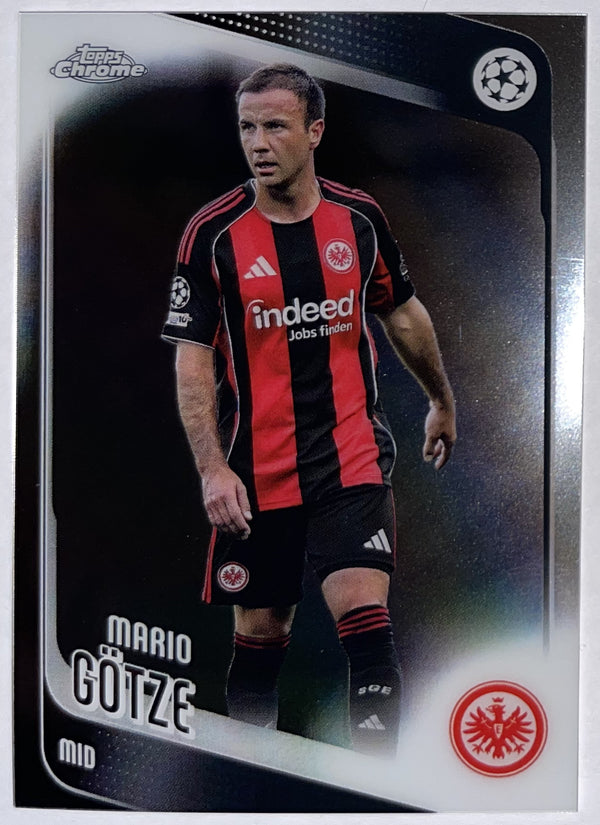 Voorzijde – Mario Götze [162] – Topps Chrome UEFA Club Competitions 2025/26 – Near Mint