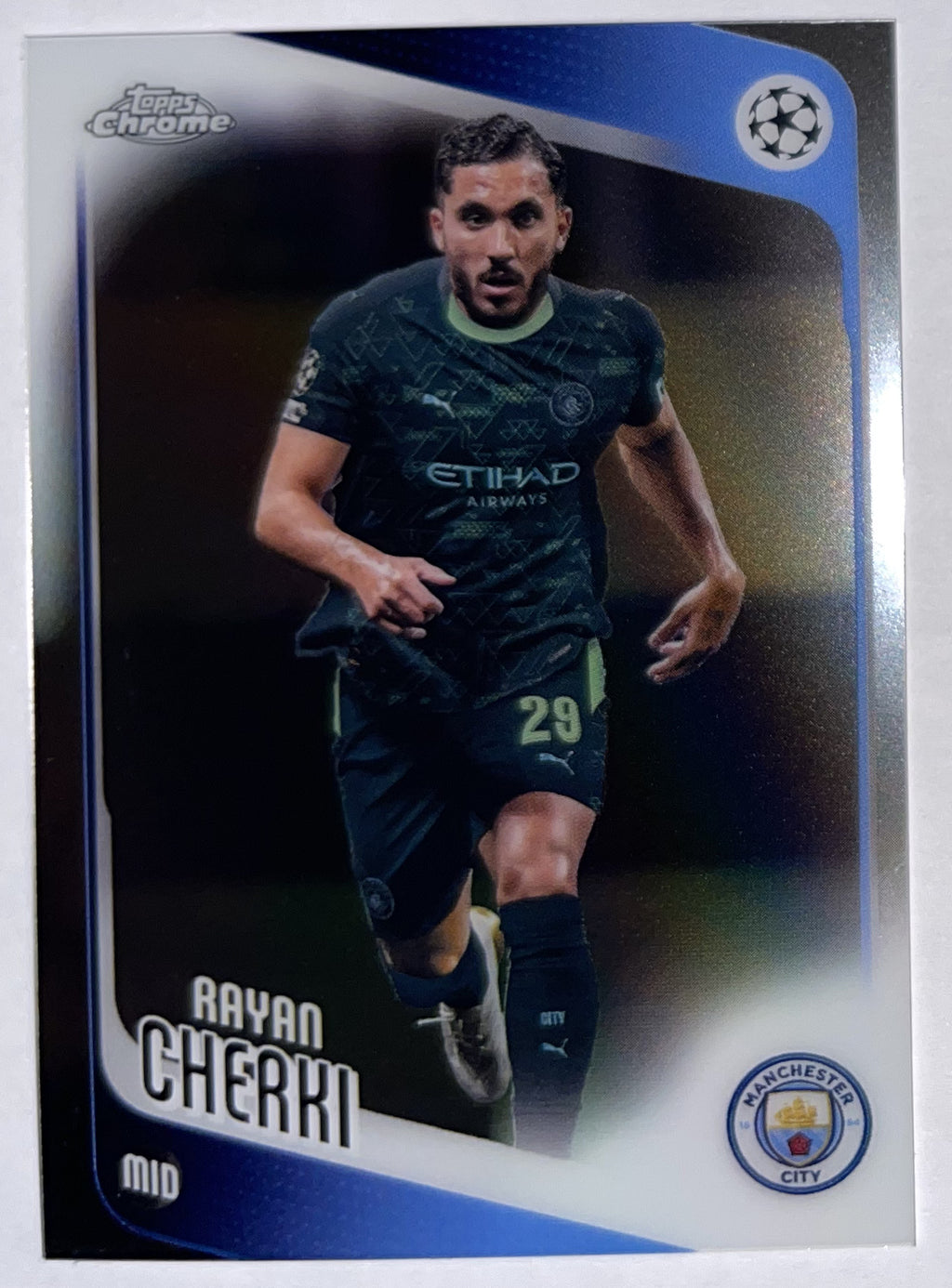 Voorzijde – Rayan Cherki [1] – Topps Chrome UEFA Club Competitions 2025/26 – Near Mint