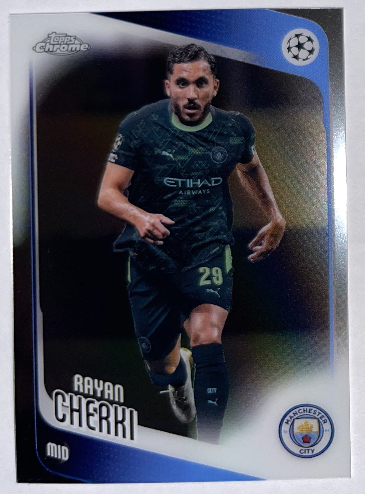 Voorzijde – Rayan Cherki [1] – Topps Chrome UEFA Club Competitions 2025/26 – Near Mint