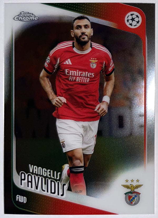 Voorzijde – Vangelis Pavlidis [34] – Topps Chrome UEFA Club Competitions 2025/26 – Near Mint