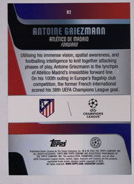 Achterzijde – Antoine Griezmann [82] – Topps Chrome UEFA Club Competitions 2025/26 | Lichcards