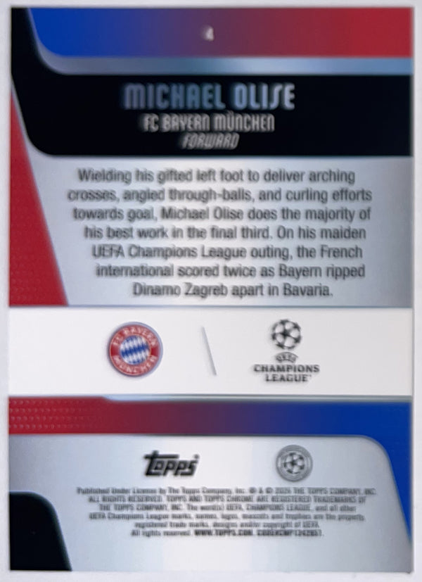 Achterzijde – Michael Olise [4] – Topps Chrome UEFA Club Competitions 2025/26 – Near Mint