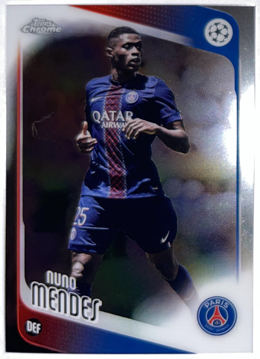 Voorzijde – Nuno Mendes [69] – Topps Chrome UEFA Club Competitions 2025/26 – Near Mint