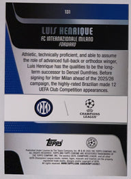 Achterzijde – Luis Henrique [131] – Topps Chrome UEFA Club Competitions 2025/26 | Lichcards