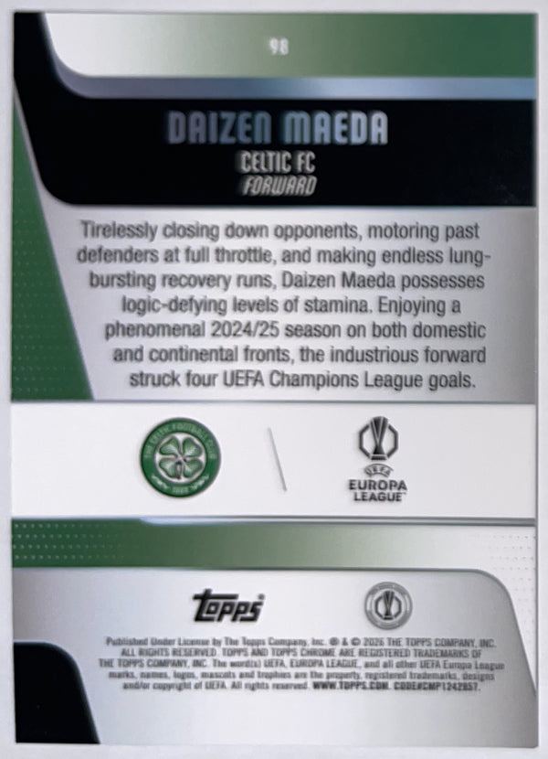 Achterzijde – Daizen Maeda [98] – Topps Chrome UEFA Club Competitions 2025/26 – Near Mint