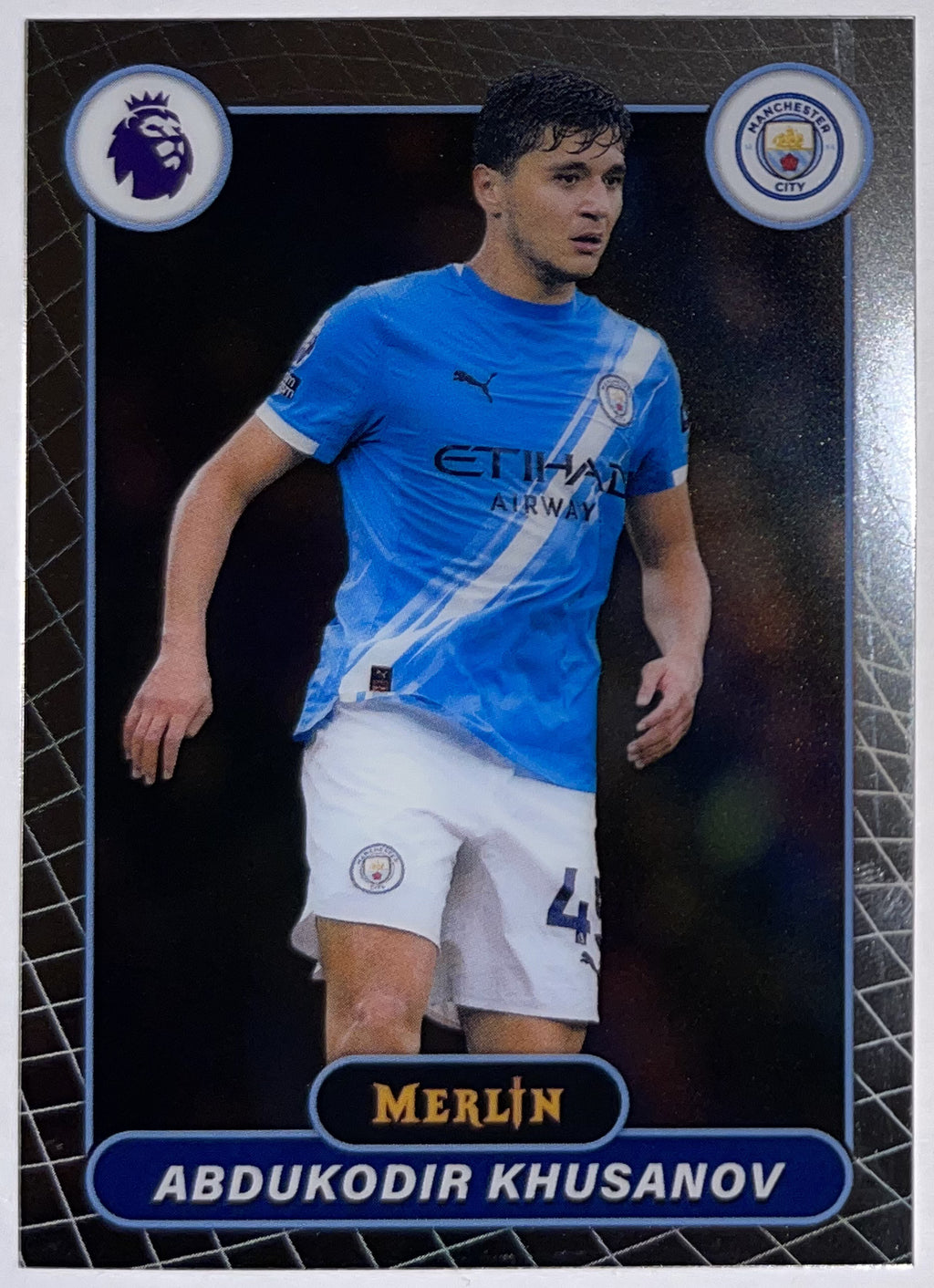 Voorzijde – Abdukodir Khusanov [128] – Topps Merlin Premier League 2025/26 – Near Mint
