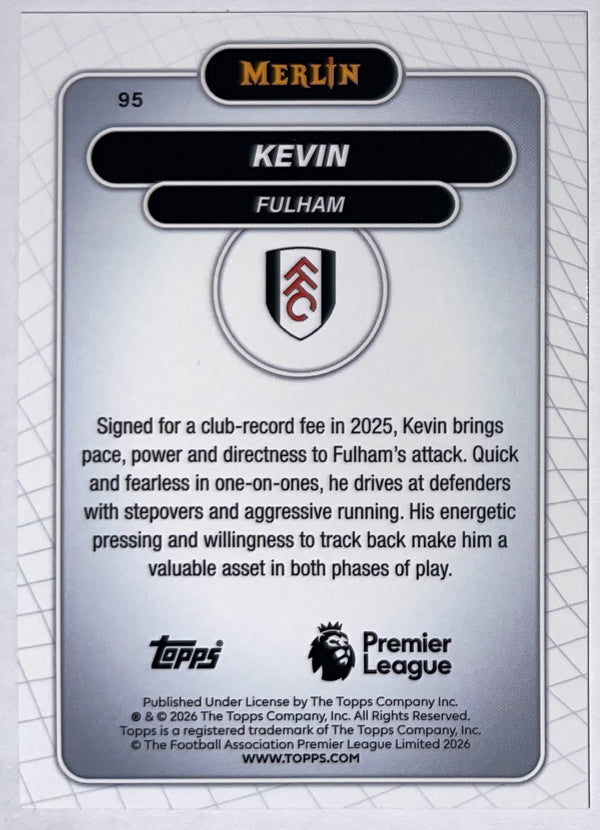 Achterzijde – Kevin [95] – Topps Merlin Premier League 2025/26 – Near Mint