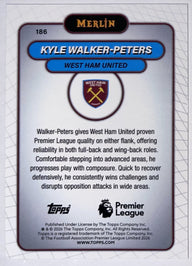 Achterzijde – Kyle Walker-Peters [186] – Topps Merlin Premier League 2025/26 | Lichcards