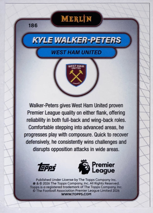 Achterzijde – Kyle Walker-Peters [186] – Topps Merlin Premier League 2025/26 – Near Mint