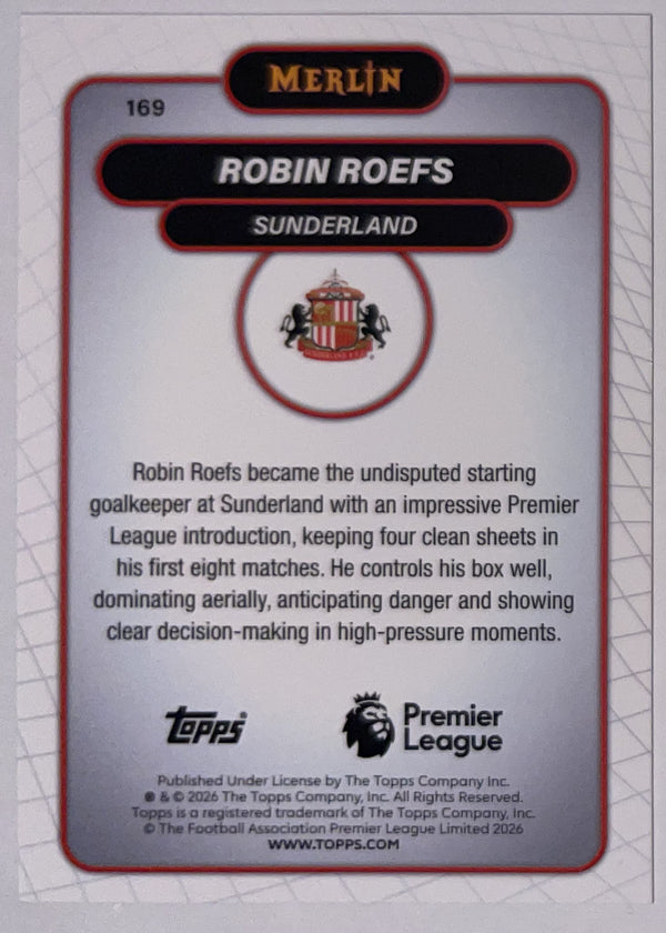 Achterzijde – Robin Roefs [169] – Topps Merlin Premier League 2025/26 – Near Mint