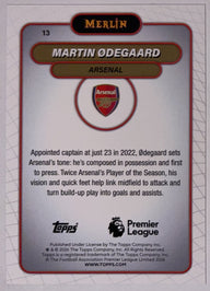 Achterzijde – Martin Ødegaard [13] – Topps Merlin Premier League 2025/26 | Lichcards