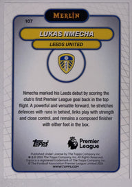 Achterzijde – Lukas Nmecha [107] – Topps Merlin Premier League 2025/26 | Lichcards