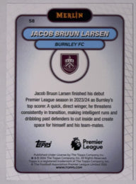 Achterzijde – Jacob Bruun Larsen [58] – Topps Merlin Premier League 2025/26 | Lichcards