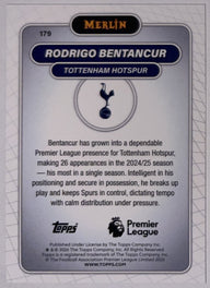 Achterzijde – Rodrigo Bentancur [179] – Topps Merlin Premier League 2025/26 | Lichcards