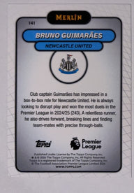 Achterzijde – Bruno Guimarães [141] – Topps Merlin Premier League 2025/26 | Lichcards