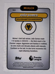 Achterzijde – João Gomes [193] – Topps Merlin Premier League 2025/26 | Lichcards