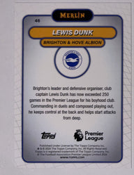 Achterzijde – Lewis Dunk [46] – Topps Merlin Premier League 2025/26 | Lichcards